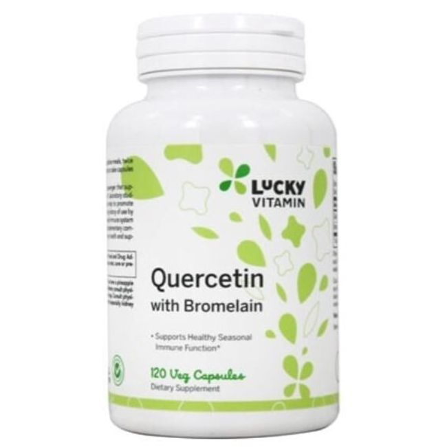 Lucky Vitamin Quercetin with Bromelain, 120 Veg Capsules