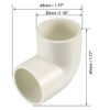 sourcing map PVC Pipe Fitting 25mm Slip Socket 90 Degree Elbow Coupling Connector White 10Pcs