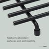 simplywire – Trivet – Heat Resistant – Kitchen Worktop Protector – Square - Black
