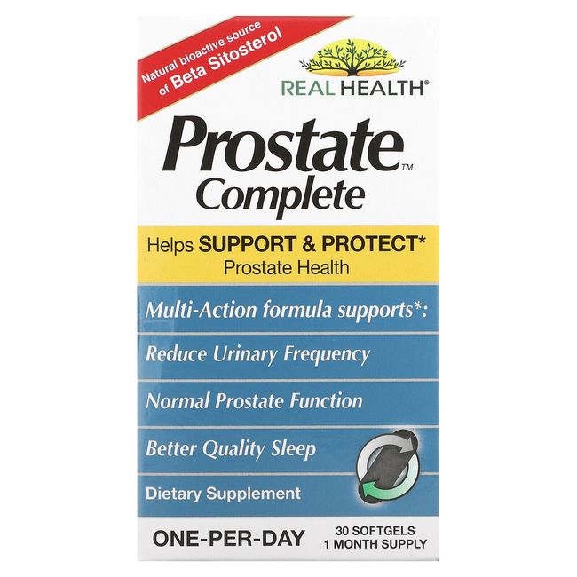 Real Health Prostate Complete 30 Softgels Dairy-Free, Gluten-Free, No Artificial