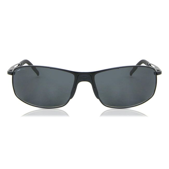 Carrera Huron/S Oval Sunglasses, Matte Black/Polarized Gray, 60 mm