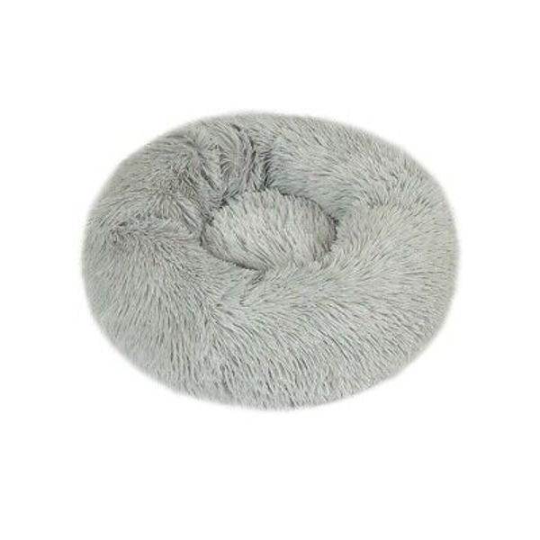 Donut Pet Bed Round Cushion Marshmellow Faux Fur Cuddler, Calming Fluffy