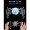 Phone Game Grip, Semiconductor Radiator, Adjustable Mobile Controller Handle Holder with Colorful Light Effect, Fan Cooling, for, IOS