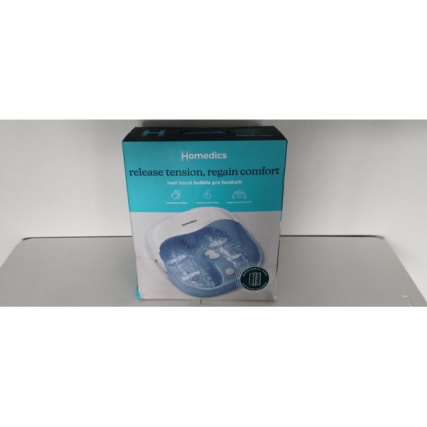 HOMEDICS HEAT BOOST BUBBLE PRO FOOT BATH SPA MASSAGE TENSION RELIEF