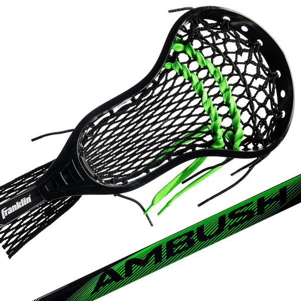 Franklin Sports Boys + Mens Lacrosse Sticks - Attack + Midfield Lax Stick - Lightweight Kids + Adults Aluminum Lacrosse Stick - Ambush - 30"