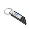 Ford Maverick Carbon Fiber Texture Strap Silver Bar Key Chain