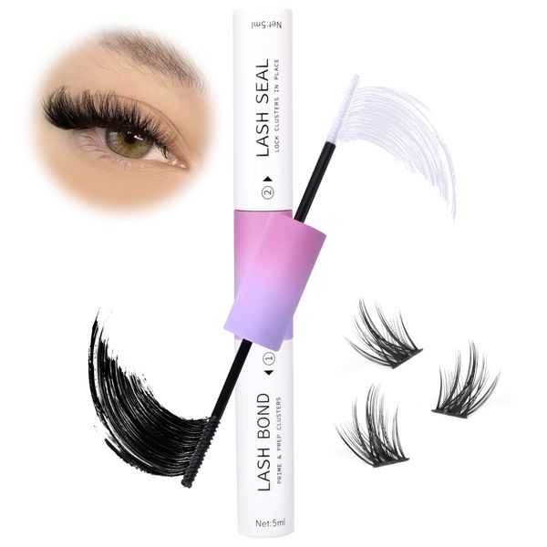 Bond and Seal Lash Glue for Eyelash Clusters Strong Hold Lash Cluster Glue 2 in 1 Lash Bond and Seal Waterproof Cluster Lash Glue by Ruairie