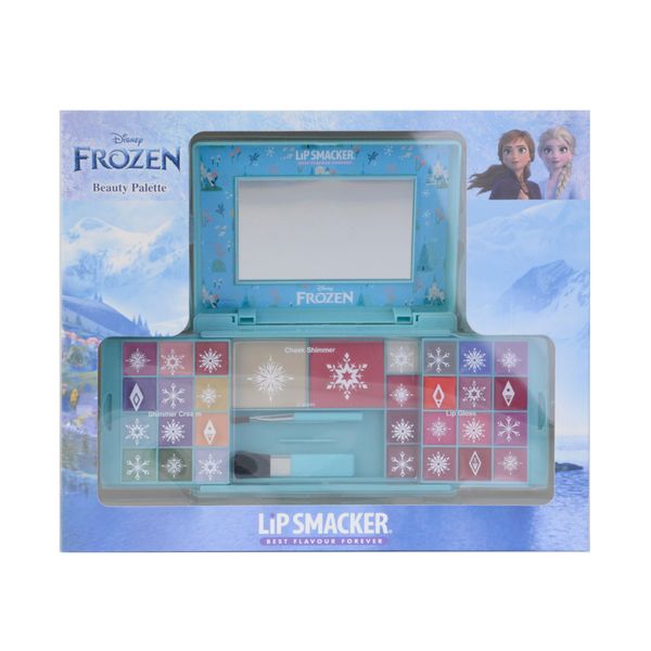 Lip Smacker Frozen Beauty Palette, Make-up Giftset Including Colorful Lip Glosses, Shimmer Creams, Blush & Bronzer for your Kids' Princess Look, Make-up Accessories and Mirror are Included