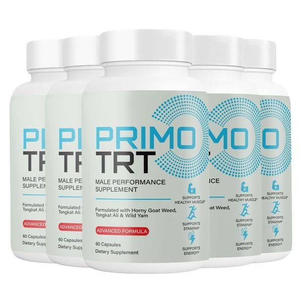 ( 5 PACK)Primo TRT Capsules, Maximum Strength Formula