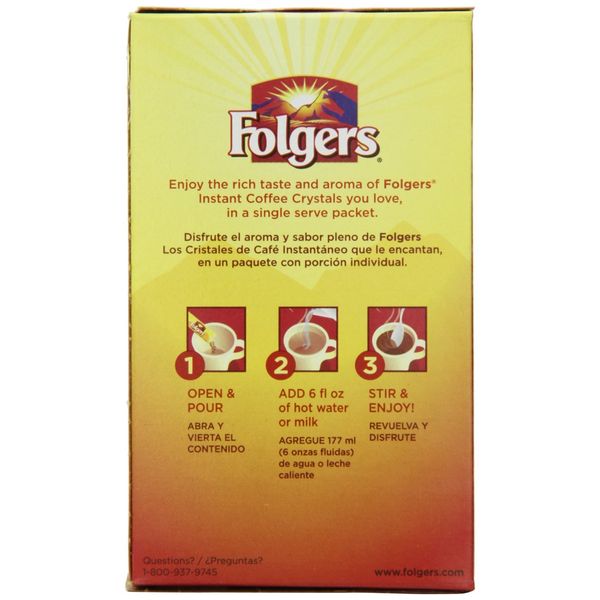 (3 Pack) Folgers Classic Roast Instant Coffee Crystals, 7-Count