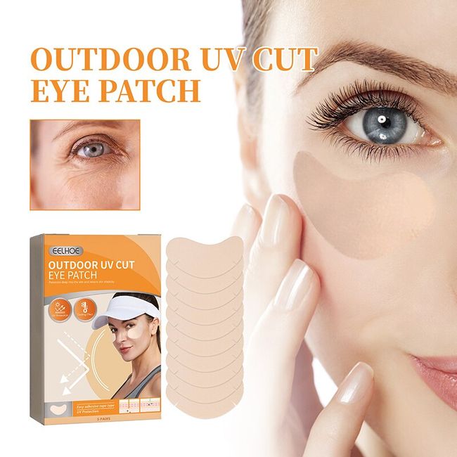 Golf Face Patch UV Protection UV Sticker Outdoor Cut Eye Patch Facial Golf Freckle Reduction Moisturizing Block 5 Pairs