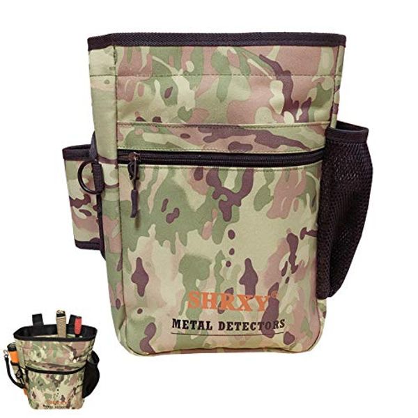 shrxy Metal Detector Finds Bag Multi-Purpose Digger Tools Bag for PinPointer Garrett Detector Xp ProPointer Pack Pouch(not include other tools) (Camo)