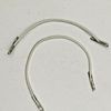 White Elasticated Treasury Tag 100mm Silver Metal End Fastening (50x)