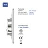 BG Electrical Screwless Flat Plate Single Co-Axial Socket