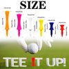 FINGER TEN Castle Golf Tees Plastic Unbreakable Value 100 Count Mixed Size, Golf Practice Tees Stable Durable (Mixed Pack)