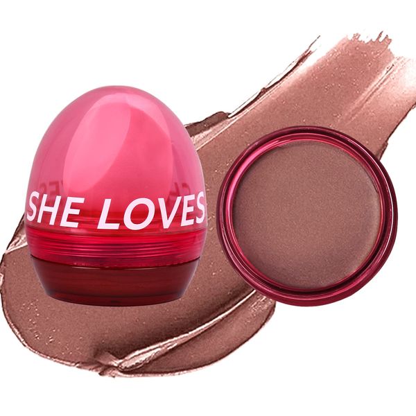 U-Shinein Luminous Putty Blush, Soft Cream Blush Makeup Lip & Cheek Cream, Smooth & Buildable Blush With Radiant Finish, Lightweight, Creamy, Velvety Face Blush with a Makeup Sponge, Withered Rose