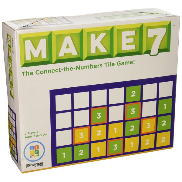 Make 7 - The Connect-The-Numbers Tile Game by Pressman Multi Color, 5"