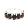 Sterling Silver Ladies Garnet Ring