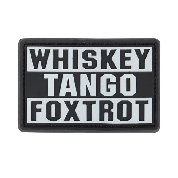 Whiskey Foxtrot Tango PVC Patch Graphite