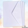 30 White Envelopes C5 for A5 Cards Gummed Diamond Flap