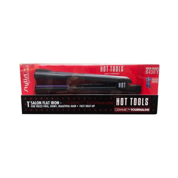 Hot Tools Pro Ceramic Tourmaline Salon Flat Iron - 1"