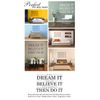 Dream It, Believe It, Do It Wall Art Sticker - , Medium Grey, Small