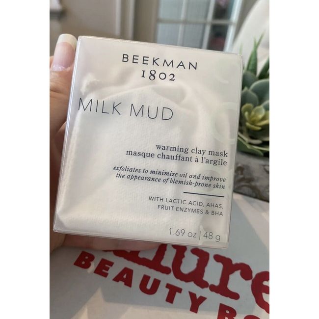 Beekman 1802 Milk Mud NIB Warming Clay Mask Exfoliate Full Size 1.69oz MSRP $50