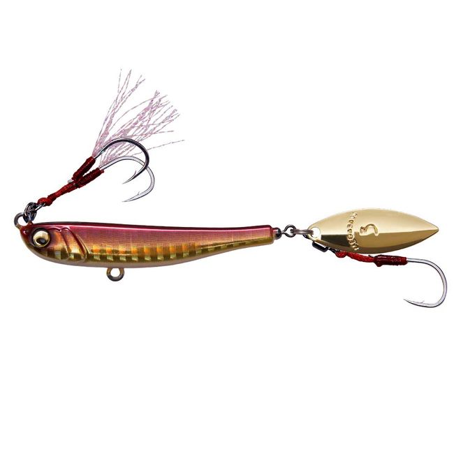 Megabass Makippa Metal Jig, 1.4 oz (40 g), Akakin (Red Gold)