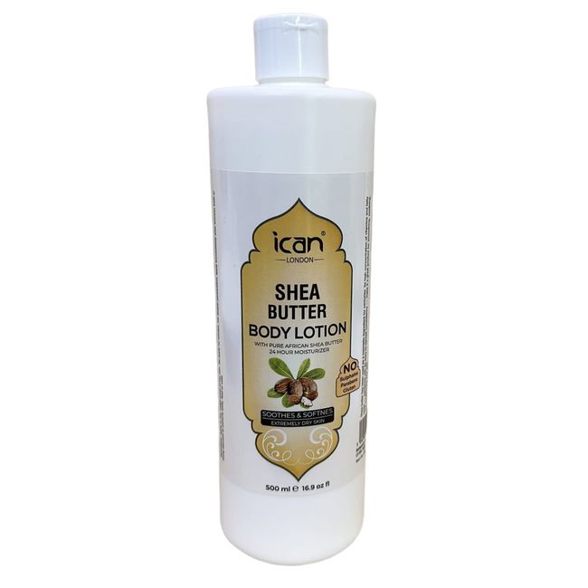 ican London Natural Shea Butter Body Lotion 24Hr Moisturising Effect 500ml