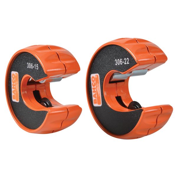 Bahco BAH306PACK Pipe Cutters, Orange, 15mm & 22mm