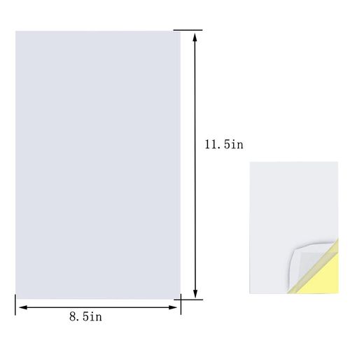 20 Sheets of Clear Double Sided Tape, A4 Size Extra Strong Adhesive Double Sided Tape with Yellow Liner for DIY Party/Art/Craft/Home Decor Tape