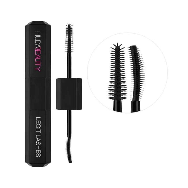 HUDA BEAUTY LEGIT LASHES Double-Ended Volumizing and Lengthening Mascara 2 x 0.28 oz/ 8.5 ml Very Vanta 2 x 0.28 oz/ 8.5 ml