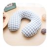 Edomi Buckwheat Pillow for Side Sleepers Cervical Neck Cooling Pillows U Shaped Pillow Ergonomic Travel Head Pillow for Sleeping Buckwheat Hulls Filling Removable Cotton Cover (12x12 inch, Blue)