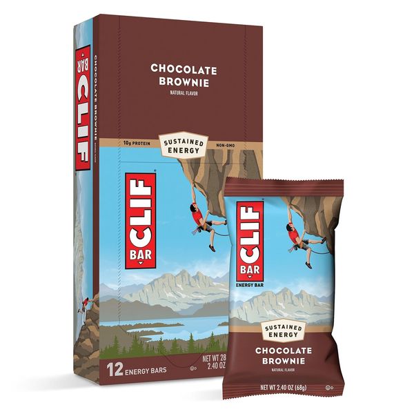 CLIF BARS - Energy Bars - Chocolate Brownie Made with Organic Oats - Plant Based