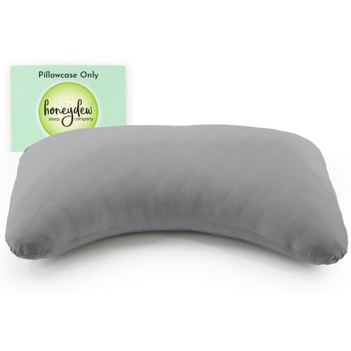 Honeydew Queen Side Pillow Case - Fits The Scrumptious and Essence Curved Pillows for Side Sleeping - Comfortable and Soft Cooling Viscose Made from Bamboo Fabric (Queen, Stardust (Charcoal))