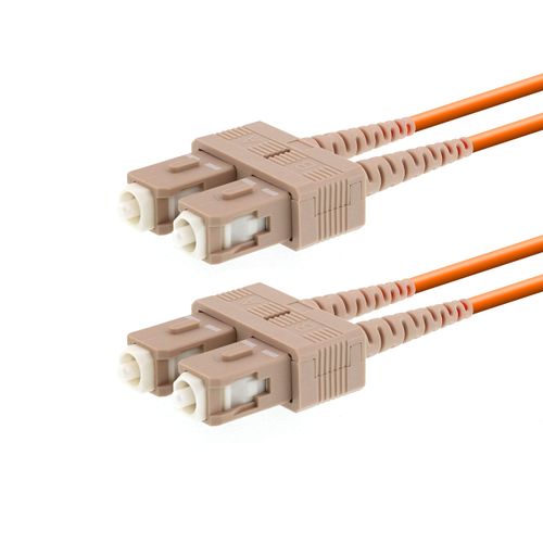 OM1 - Multi-Mode Duplex 62.5/125 Fiber Optic Patch Cable (20 Meter, SC - SC)