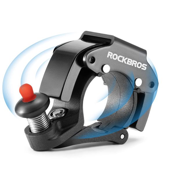 ROCKBROS Fahrradklingel Mini Fahrrad Klingel Lenkerklingel Fahrradglocke 100dB Laut Innovativ Aluminiumlegierung Glocke für Fahrrad Mountainbike Rennrad mit 22,2mm Lenker