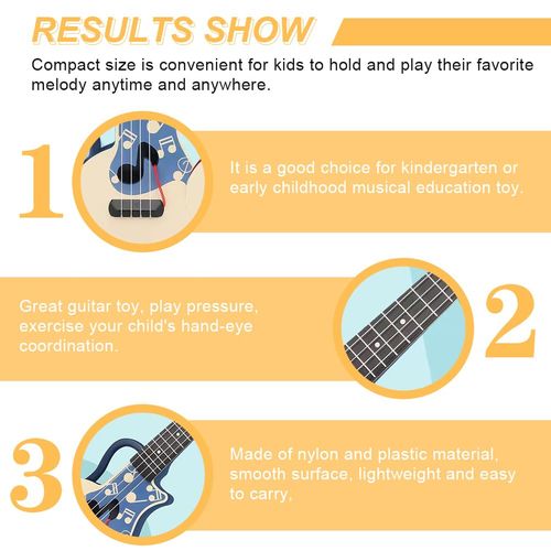 jojofuny Children's Guitar Children Ukulele Toddler Ukulele Musical Toys for Kids Small Guitar Kids Guitar Musical Toy Ukulele for Kids Classical Guitar Electric Guitar Nylon Baby Suite