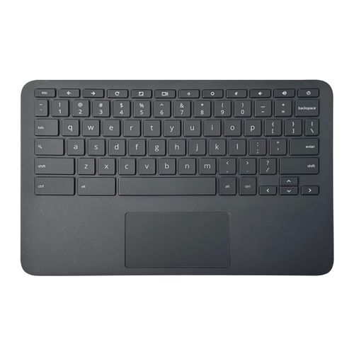 lenboes Laptop Palmrest Upper Case Top Cover with US Keyboard Touchpad Assembly Replacement for HP Chromebook 11 11A G8 EE TPN-Q232 L90338-001 Gray