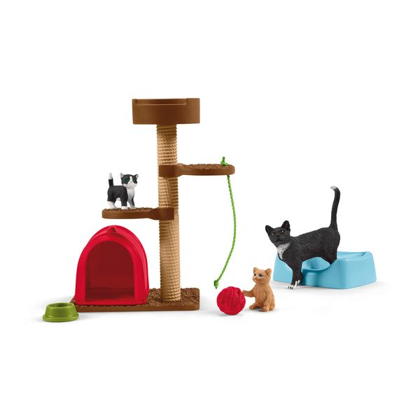 Schleich Farm World Cat Playground Figure 42501