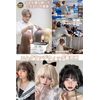 M Grande DY65A Women's Basic Line Wig, 6-Piece Set, Produced by Top Stylist, Natural, Makes Your Face Look Smaller, Full Wig, (F, Black Curl