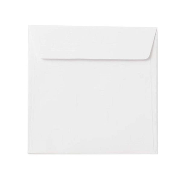 Paper24 00 Square Envelopes 170 x 170 mm Strong Paper Quality 120 g/m² Peel and Seal White Pack of 75