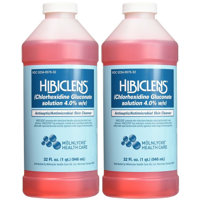 Hibiclens Antimicrobial Skin Liquid Soap, 32 Fluid Ounce (Pack of 2)