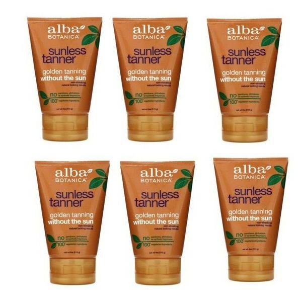 6x Alba Botanica Sunless Tanner 4 oz each Lotion