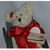 Boyds Bear Plush White Bear in Snowflake Wheelbarrow