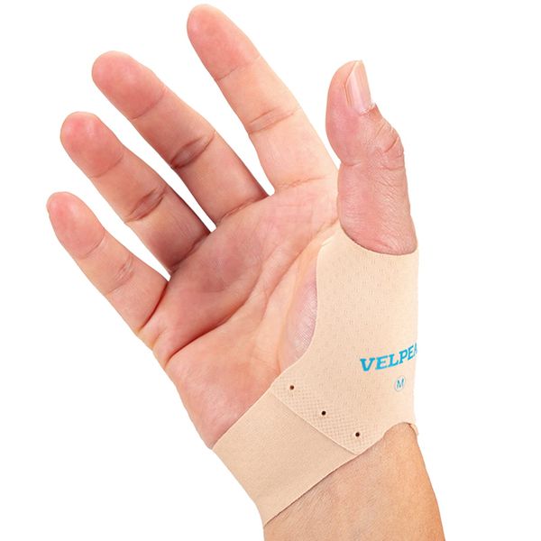 Velpeau Elastic Thumb Support Brace Layer (2 PCS) - Soft Thumb Compression Sleeve Protector for Relieving Pain, Arthritis, Joint Pain, Tendonitis, Sprains, Sports (Medium)