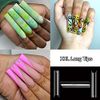 Extra Long C Curve Nail Tips Half Cover Clear French Nails XXL Deep Fingernails Acrylic Straight Square Tips 500PCS DIY Nail Art Nails Extension
