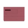 Foolscap Document Wallets 285gsm, Assorted Colours, Pack of 25 Folders (Red)