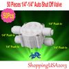 50 Pc Auto Shut Off Valve Push In 1/4-1/4 Quick Connect Water Filter  Undersink