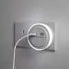 Benross LED Plug in Night Light with Dual USB Charger, White